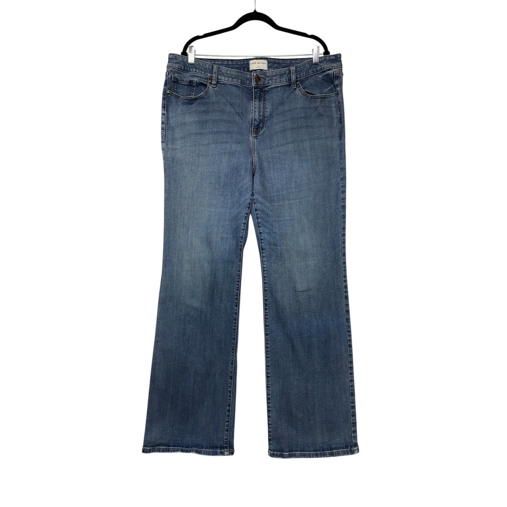 Lane Bryant Women 20L Blue Bootcut Jeans Medium Wash Denim Stretch Pants